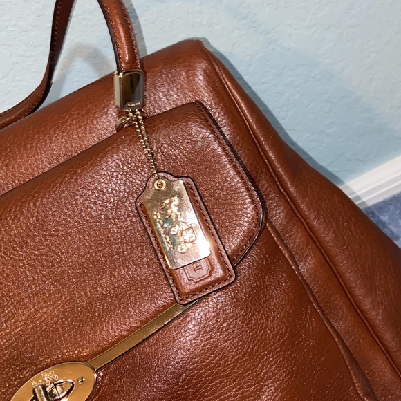 Nwot COACH LARGE PEBBLED LEATHER shoulder bag  MADISON 25170 - Picture 15 of 15